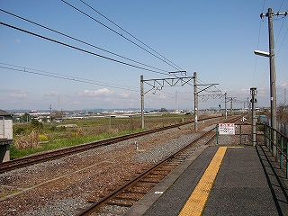 ずっと遠くまで広がる耕作地帯。