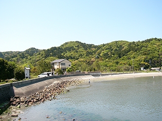 尖って大きな石が割りと多い海岸。