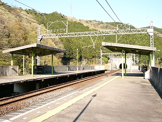 誰もいない二つのホーム。